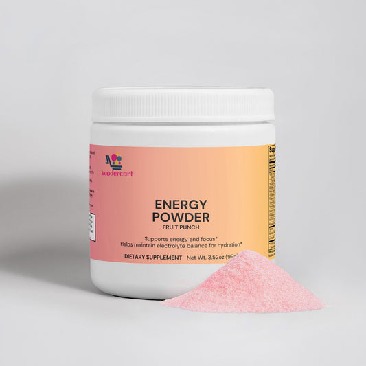 Energy Powder - Natural Energy Boost for Active Lifestyles | 30 Servings | No Sugar Added