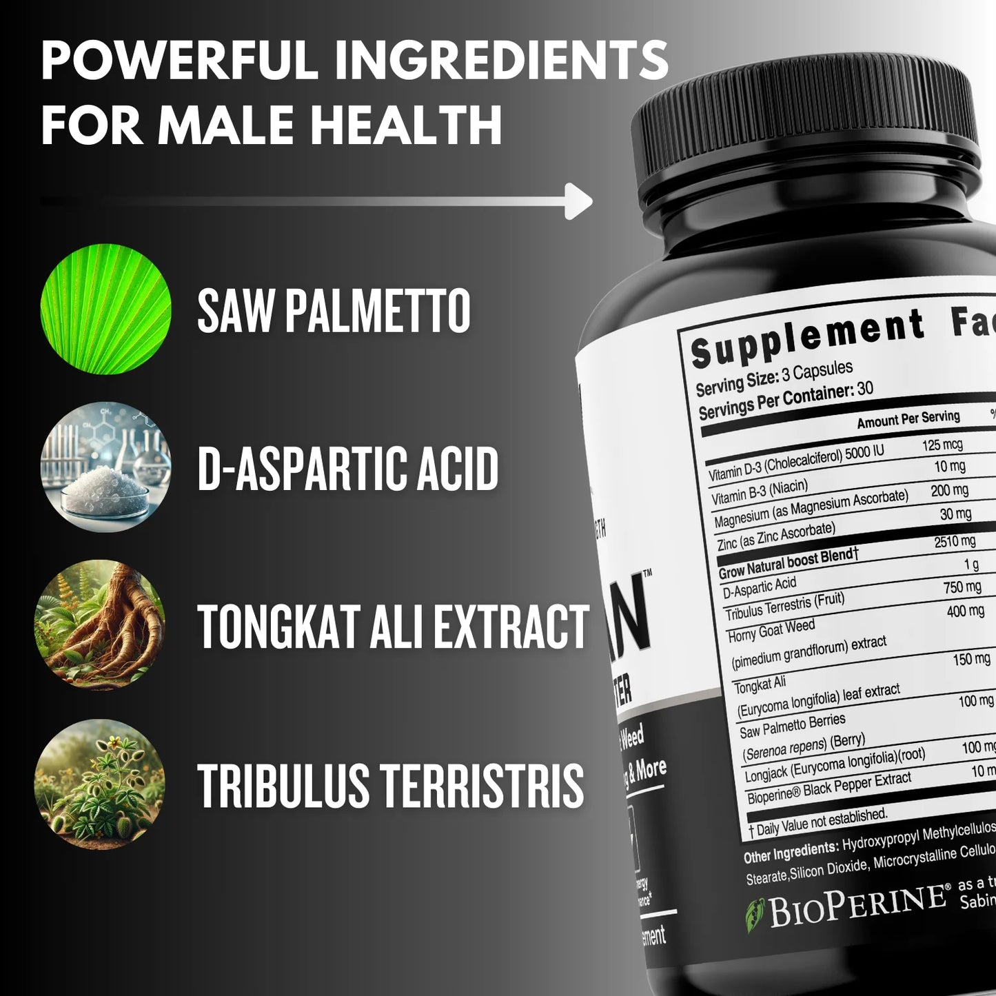 T-Titan Testosterone Booster Supplements 90 Capsules