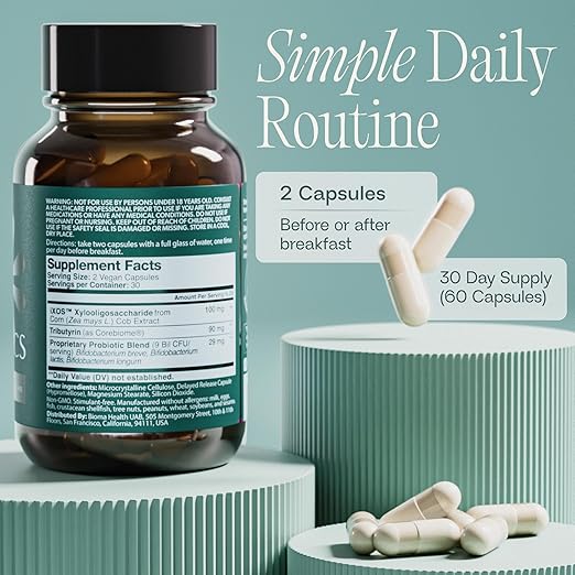 ($) BIOMA Probiotics - Digestive Health Probiotic - Gut Support for Men & Women with Xylooligosaccharides, Tributyrin & Bifidobacterium - Vegan & Gluten Free - 60 Delayed-Release Capsules (30-Day Supply)