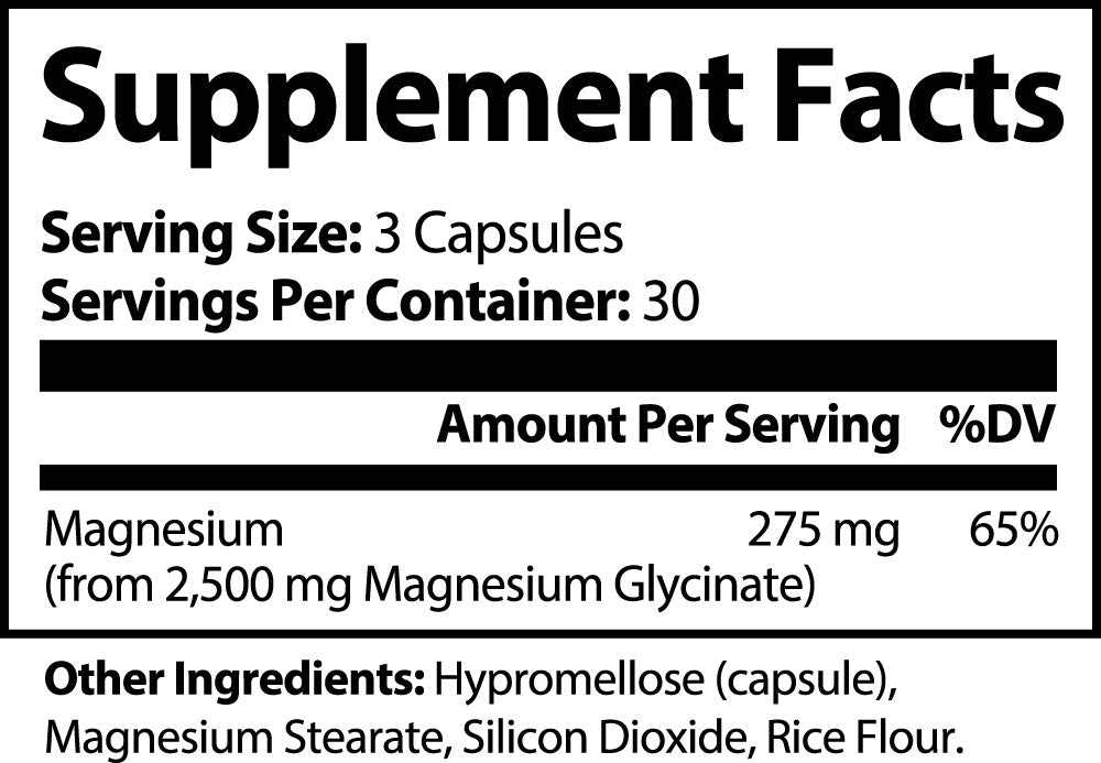 Magnesium Glycinate 90 Capsules – High Absorption Magnesium for Sleep, Stress Relief & Muscle Recovery | Calm & Relaxation Support Supplement