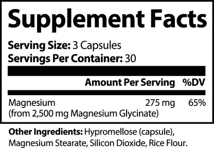 Magnesium Glycinate 90 Capsules – High Absorption Magnesium for Sleep, Stress Relief & Muscle Recovery | Calm & Relaxation Support Supplement