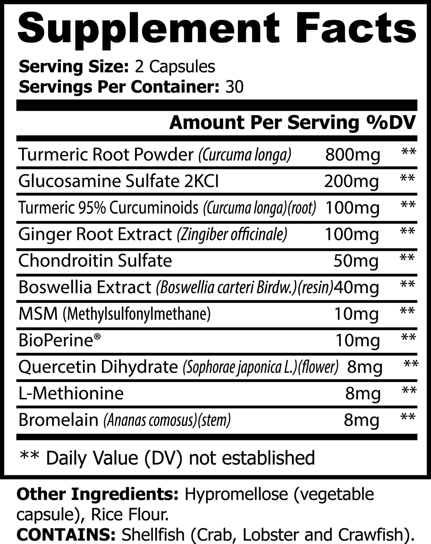 Platinum Supplement Turmeric Advanced Joint Support - Natural Inflammation Relief, Joint Mobility & Antioxidant Protection | 60 Capsules