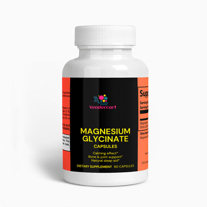 Magnesium Glycinate 90 Capsules – High Absorption Magnesium for Sleep, Stress Relief & Muscle Recovery | Calm & Relaxation Support Supplement