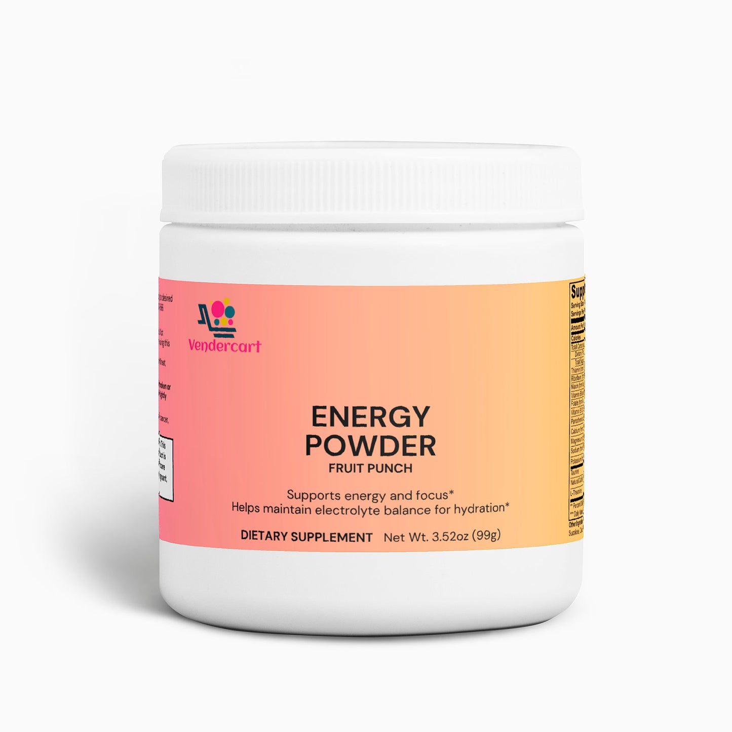 Energy Powder - Natural Energy Boost for Active Lifestyles | 30 Servings | No Sugar Added