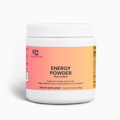 Energy Powder - Natural Energy Boost for Active Lifestyles | 30 Servings | No Sugar Added