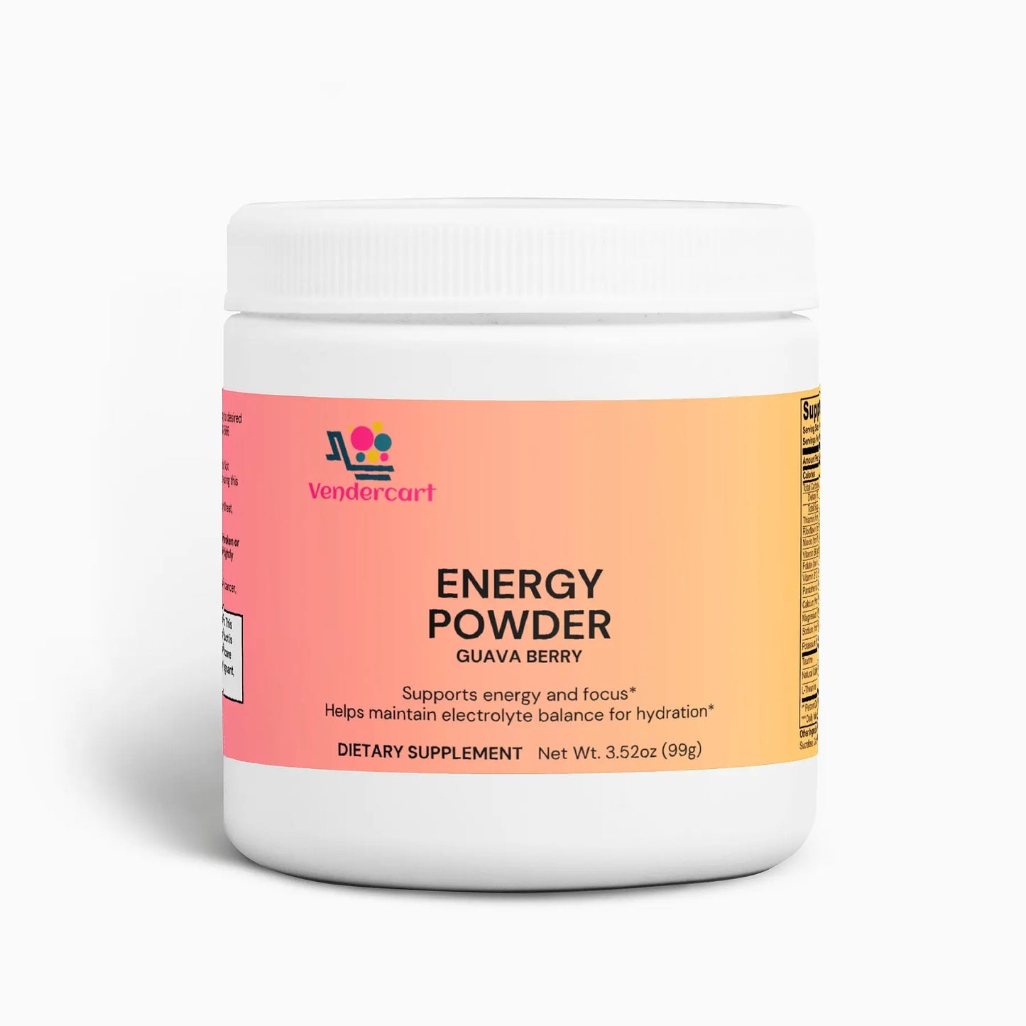 Energy Powder - Natural Energy Boost for Active Lifestyles | 30 Servings | No Sugar Added