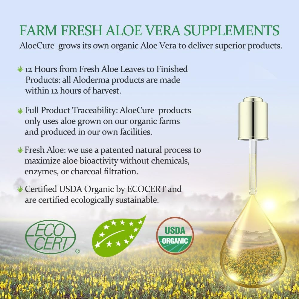 Aloecure Advanced Formula - Twice a Day Aloe Vera Capsule 60 Capsules