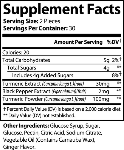 Turmeric Gummies – Powerful Anti-Inflammatory & Joint Support | Natural Pain Relief | 30 Gummies | Vegan & Non-GMO