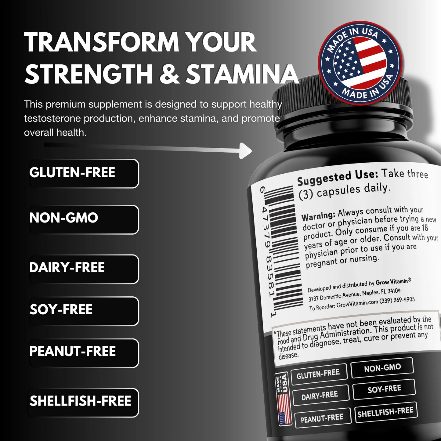 T-Titan Testosterone Booster Supplements 90 Capsules