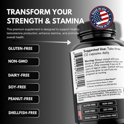 T-Titan Testosterone Booster Supplements 90 Capsules