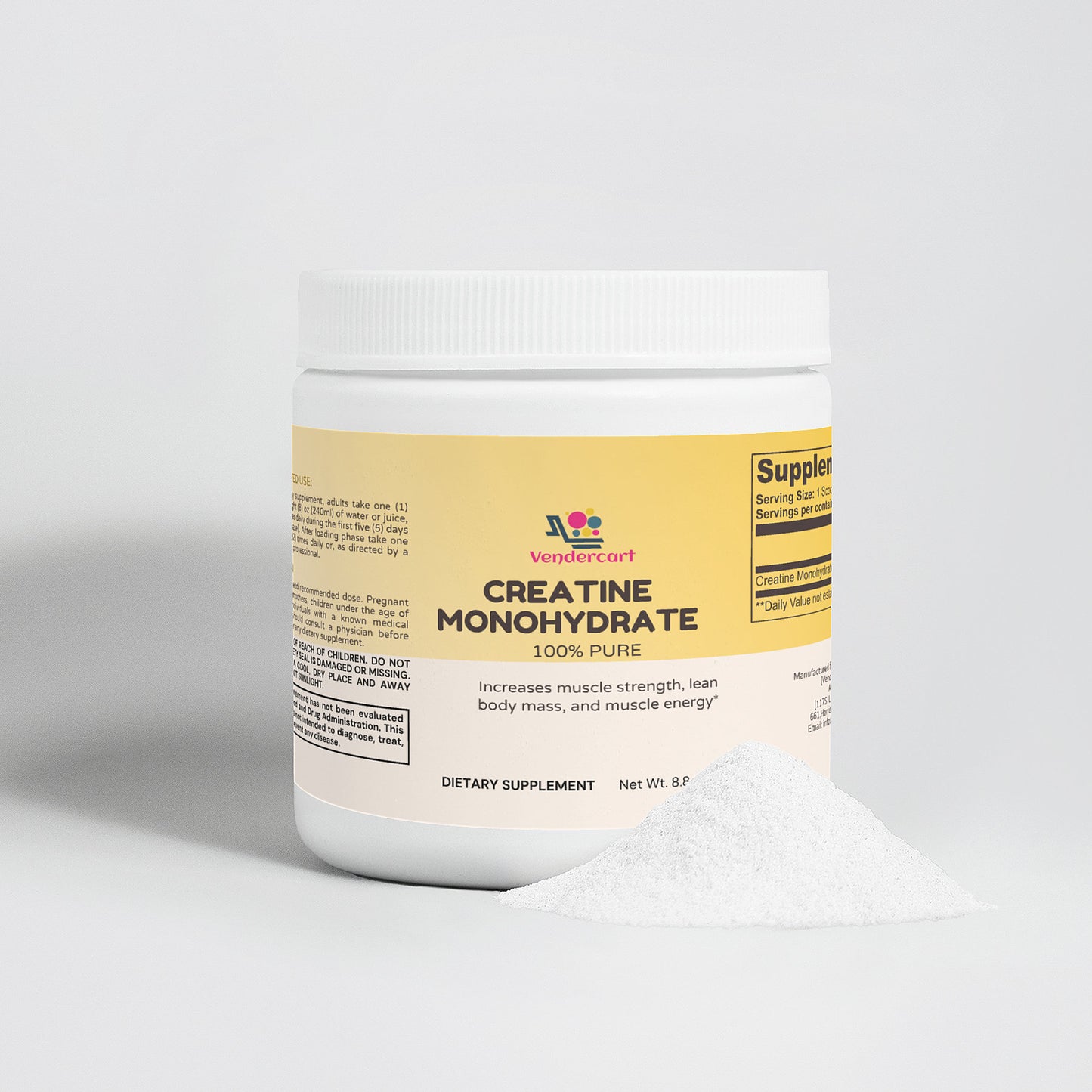 Creatine Monohydrate – Pure Performance & Muscle Growth | 100% Micronized Creatine Powder | 30 Servings