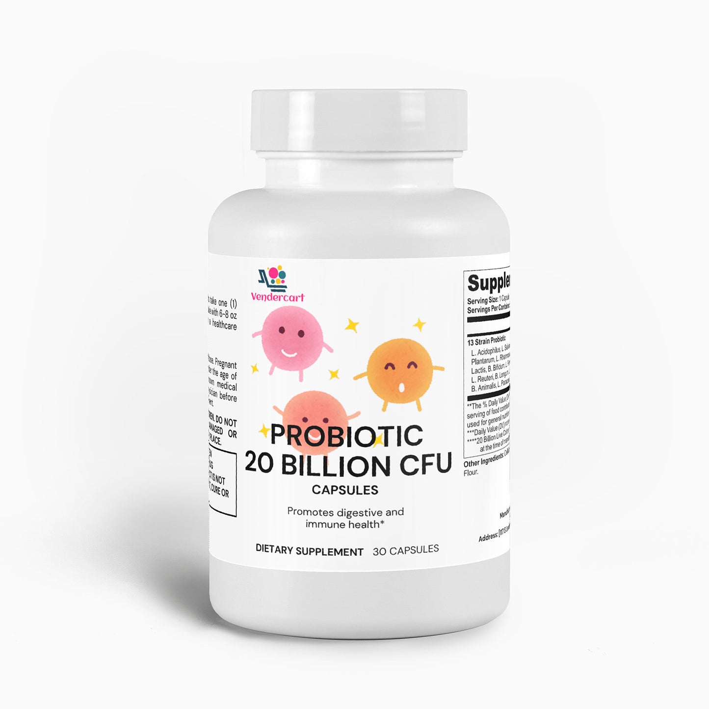 Probiotic 20 Billion CFU - Advanced Digestive Health & Immune Support Supplement | 30 Capsules | Gut Health