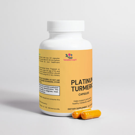 Platinum Supplement Turmeric Advanced Joint Support - Natural Inflammation Relief, Joint Mobility & Antioxidant Protection | 60 Capsules