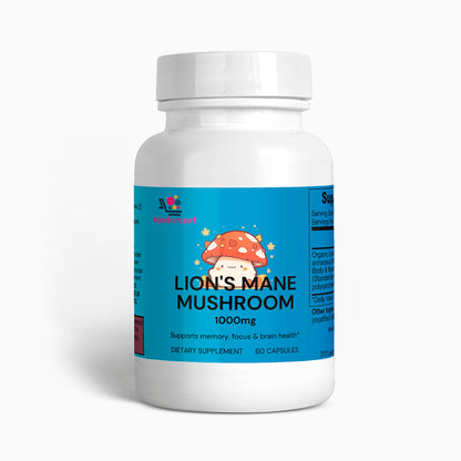 Lion’s Mane Mushroom Supplement for Brain Health, Focus & Memory Support | Natural Nootropic for Cognitive Performance & Mood | 30 Capsules
