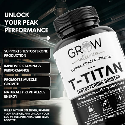 T-Titan Testosterone Booster Supplements 90 Capsules