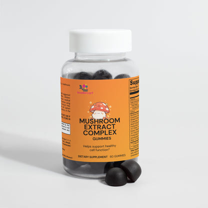 Raspberry Mushroom Gummies Extract Immune Support & Antioxidant Rich Formula | 60 Gummies | Natural Energy Boost