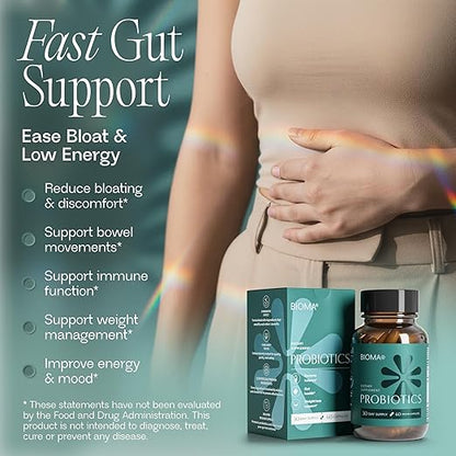 ($) BIOMA Probiotics - Digestive Health Probiotic - Gut Support for Men & Women with Xylooligosaccharides, Tributyrin & Bifidobacterium - Vegan & Gluten Free - 60 Delayed-Release Capsules (30-Day Supply)