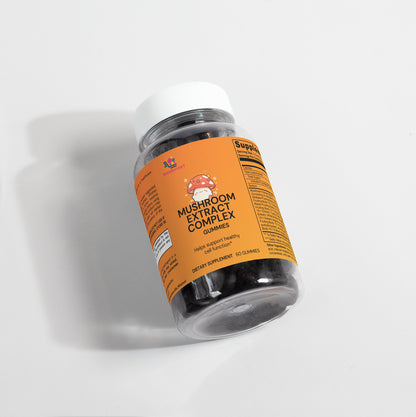 Raspberry Mushroom Gummies Extract Immune Support & Antioxidant Rich Formula | 60 Gummies | Natural Energy Boost