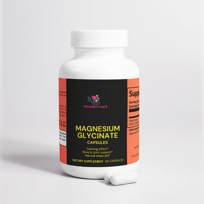 Magnesium Glycinate 90 Capsules – High Absorption Magnesium for Sleep, Stress Relief & Muscle Recovery | Calm & Relaxation Support Supplement