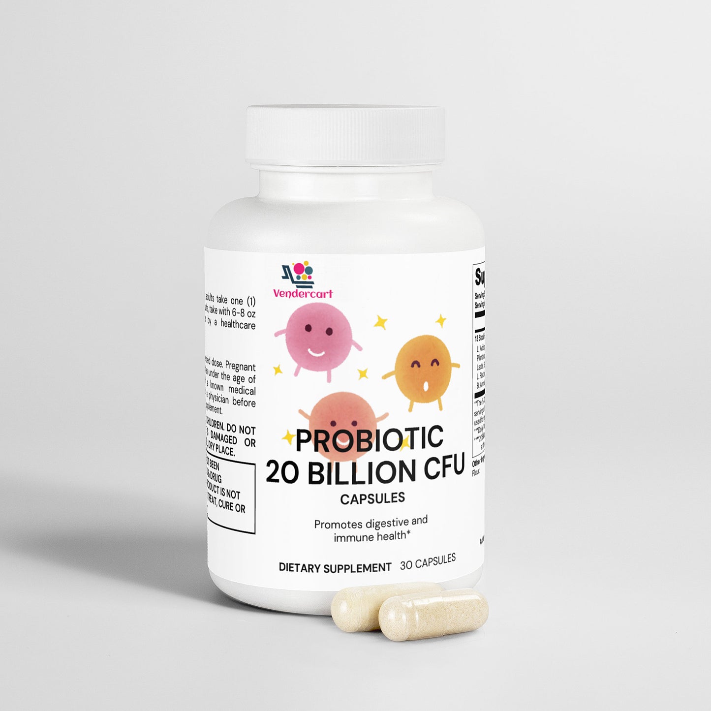 Probiotic 20 Billion CFU - Advanced Digestive Health & Immune Support Supplement | 30 Capsules | Gut Health