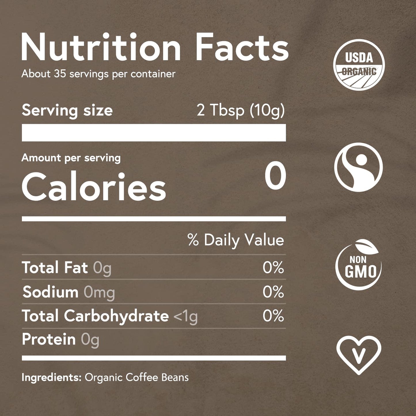 Low Acid Coffee Beans Whole, USDA Organic Coffee Beans Medium Roast - Non-Gmo - No Molds - Mycotoxins Pesticides Free - Single Origin - 12 Oz