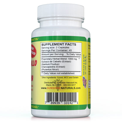 Guisazo De Caballo & Chancapiedra, Kidney Stone Breaker, Dietary Supplement, 3 Pack, 90 Capsules per Bottle