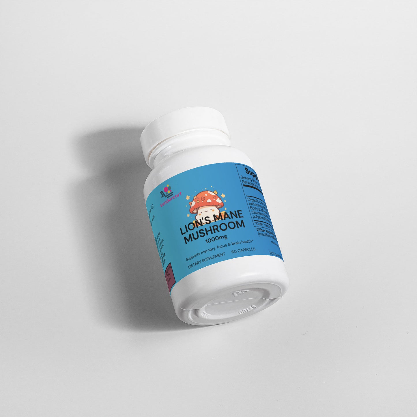 Lion’s Mane Mushroom Supplement for Brain Health, Focus & Memory Support | Natural Nootropic for Cognitive Performance & Mood | 30 Capsules