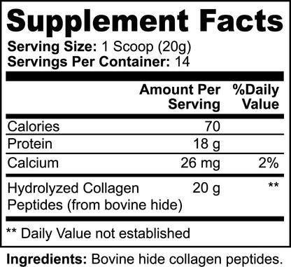 Grass-Fed Hydrolyzed Collagen Peptides Skin, Hair & Nail Support | Anti-Aging Collagen Powder for Joint & Bone Health | Unflavored Protein Supplement