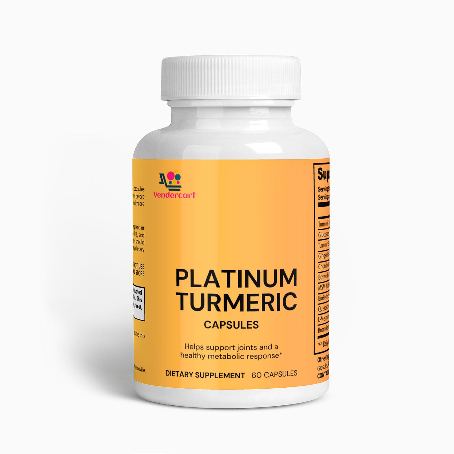 Platinum Supplement Turmeric Advanced Joint Support - Natural Inflammation Relief, Joint Mobility & Antioxidant Protection | 60 Capsules