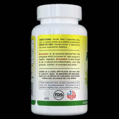 Bromelain 1000Mg Digestive Enzyme Supplement, Pineapple Enzyme, 100 Capsules per Bottle, 3 Pack (300 Capsules Total)